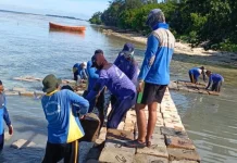 Pembangunan Tanggul di Pulau Payung Capai 80 Persen