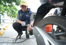 Puluhan Kendaraan Pegawai Pemkot Jakbar Diuji Emisi