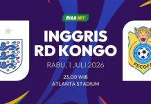 Inggris Hadapi RD Kongo, Duel Ketat Perebutkan Tiket ke Babak 16 Besar