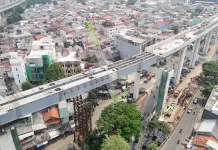 Pembangunan LRT Jakarta Fase 1B Capai 94 Persen