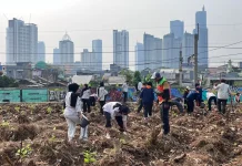 Pemkot Jakpus Tanam Pohon Produktif di Bantaran Sungai Ciliwung