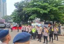 Ratusan Personel Gabungan Siaga Kawal Aksi Unjuk Rasa di Jakarta Pusat Hari Ini