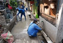 Sudin SDA Cempaka Putih Optimalisasi Saluran di Gang SDN 03
