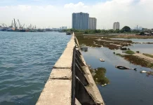 Tanggul Muara Baru Kembali Alami Retakan hingga Merembes ke Jalan