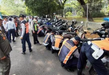 Sebanyak 235 Motor Parkir Liar Dicabut Pentil di Kembangan Jakbar