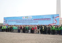 Ribuan Orang Ikuti Apel Kebangsaan Jaga Jakarta di Monas