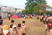 Camping Ground Sekolah AICJ Jatibening Satukan Siswa Sambut HUT RI