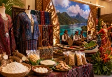Dekranasda Prov Maluku Memamerkan Busana Tenun dan Kuliner di Jakarta