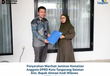 PT TASPEN Tangerang melaksanakan Manfaat Jaminan Kematian