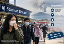 Abu Vulkanik Anak Krakatau di Bekasi, Warga Mulai Kenakan Masker