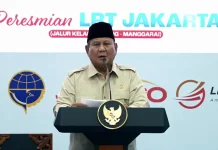 Presiden Prabowo Resmikan LRT Jakarta Rute Kelapa Gading-Manggarai