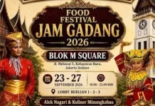Festival Kuliner Jam Gadang 2026 Hadirkan Kuliner dan Budaya Minangkabau di Blok M