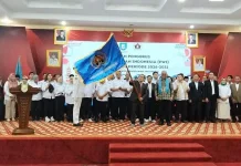 Lantik Pengurus PWI Bengkulu, Ketum PWI Pusat Wartawan Tidak Kalah Dengan AI