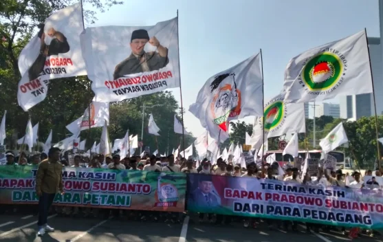 Ribuan Orang Gelar Aksi Damai, Dukung Program Kerakyatan Prabowo