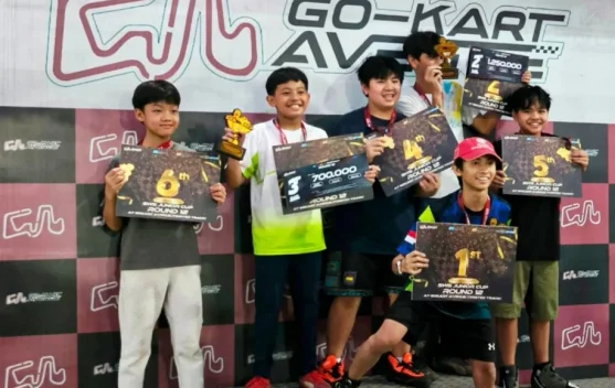 Pegokart Fatan Alfa Raid Naik Podium Juara 3 Balap Gokart SWS Junior Cup