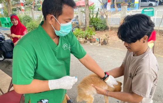 Dukung Zero Rabies, Sudin KPKP Jakarta Timur Vaksinasi 1.748 Hewan di Duren Sawit