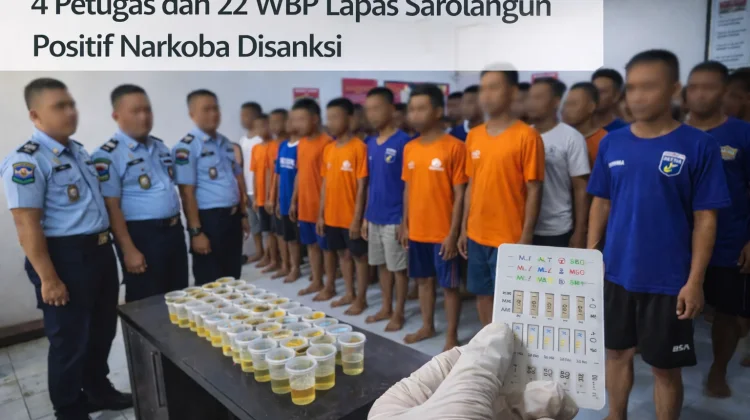 Terdapat 4 Petugas dan 22 WBP Lapas Sarolangun Positif Narkoba Disanksi