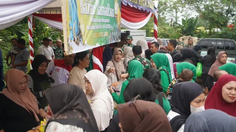 Korem 042/Gapu Gelar Bazar Ramadhan TNI 2026, Masyarakat Antusias Berburu Sembako
