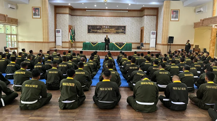 Kajasdam XX/TIB pantau Kenaikan Sabuk Bela Diri PSM di Wilayah Korem 042/Gapu
