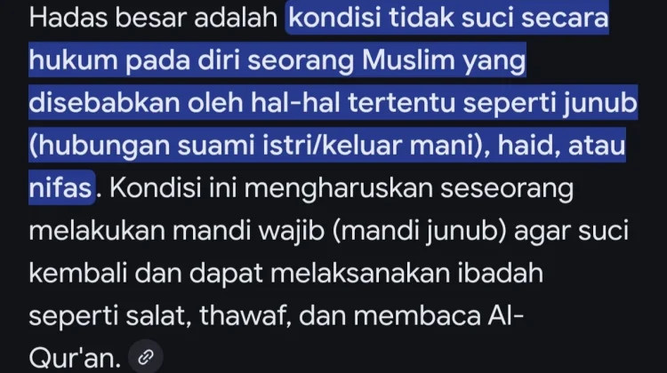Hukum Puasa Bagi Muslim yang Lupa Mandi Wajib