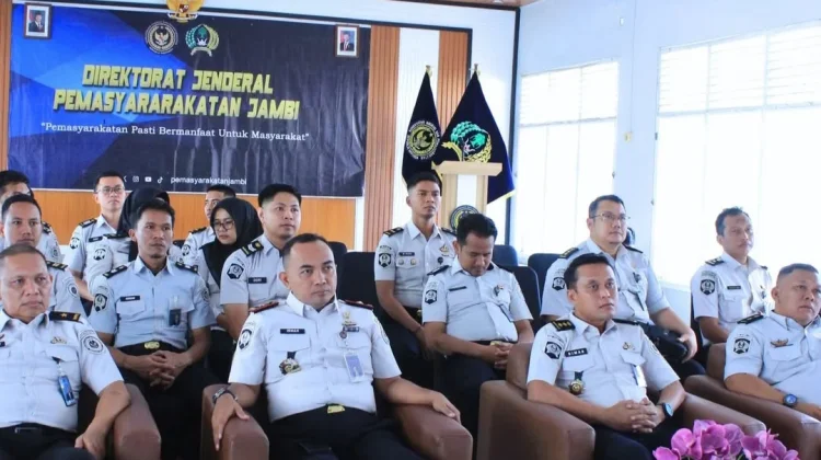 Jajaran  Kanwil Ditjenpas Jambi Ikuti Silaturahmi Idul Fitri Kemenimipas