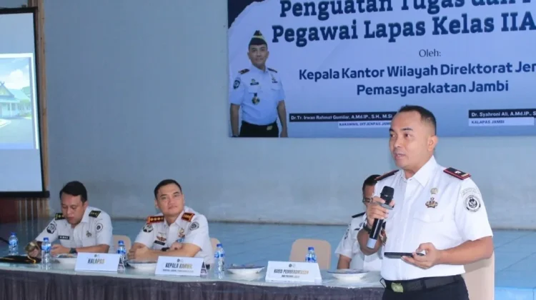 Penguatan Pegawai Lapas Kakanwil Ditjenpas Jambi Tegaskan Komitmen Zero Halinar