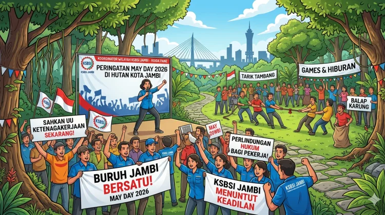 Buruh Jambi Bakal Peringati May Day 2026 di Hutan Kota