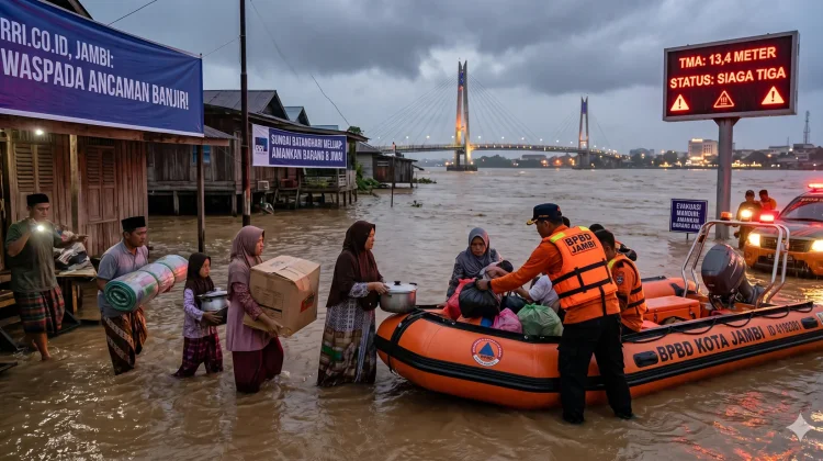 Waspada Banjir Kiriman Hulu, Debit Air Sungai Batanghari Naik