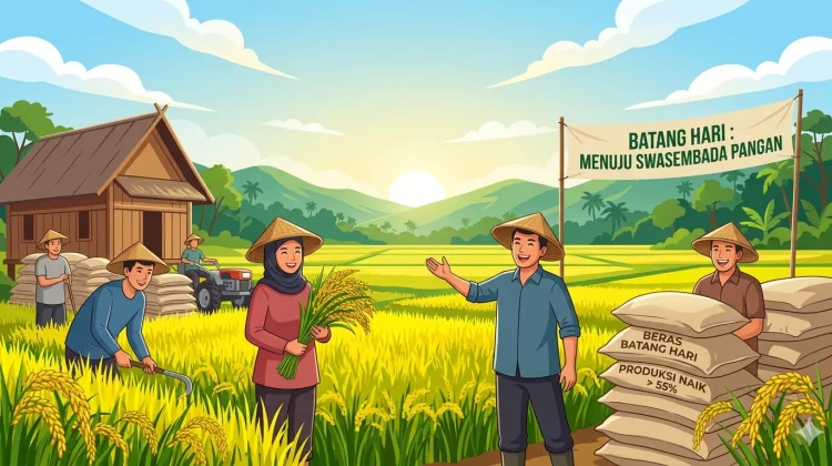 Perluas Lahan, Batang Hari Sukses Dongkrak 55 Persen Produksi Beras