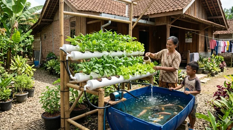 Serunya Budidaya Aquaponik di Perkarangan Rumah