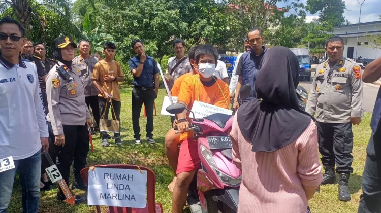 Polsek Kota baru Gelar Rekontruksi Kasus Pembunuhan di Pinang Merah