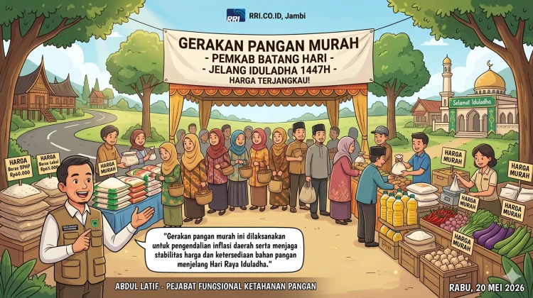 Batanghari Gelar Pasar Murah guna Jaga Stabilitas Harga Idul Adha