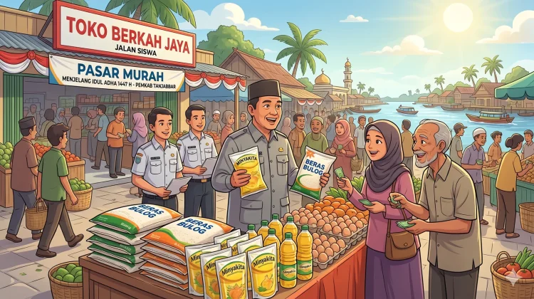 Bupati Tanjabbar Gelar Pasar Murah dan Evaluasi Kelangkaan Minyakita