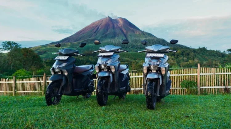 Yamaha GEAR ULTIMA Sukses Tembus Kaki Gunung Sinabung walau Lewati Jalur Ekstrem