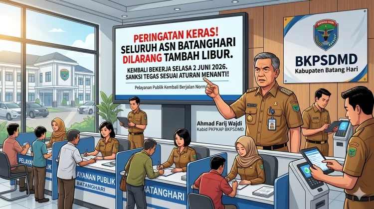 ASN Batanghari Dilarang Tambah Libur, Nekat Membolos Sanksi Menanti