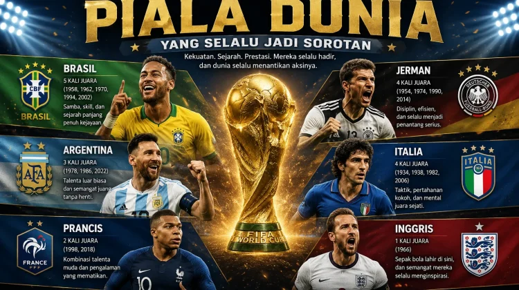 Negara Tradisional Piala Dunia yang Selalu Jadi Sorotan