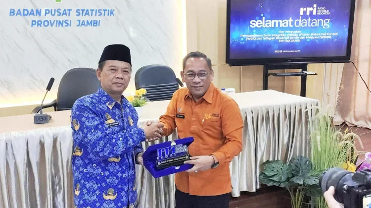 LPP RRI Jambi melakukan audiensi study tour ke kantor BPS Provinsi Jambi