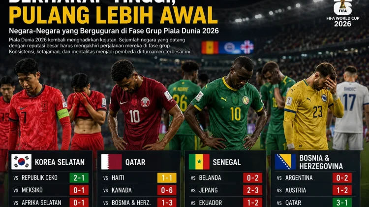 Negara-Negara yang Berguguran di Fase Grup Piala Dunia 2026