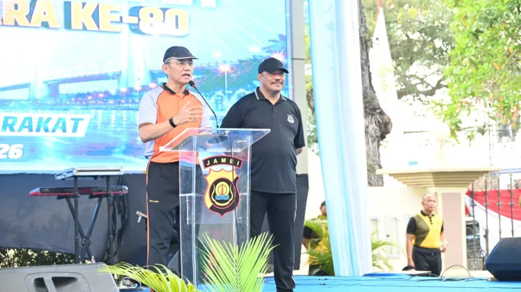 Polda Jambi Gelar Olahraga Bersama TNI - Polri dan Masyarakat