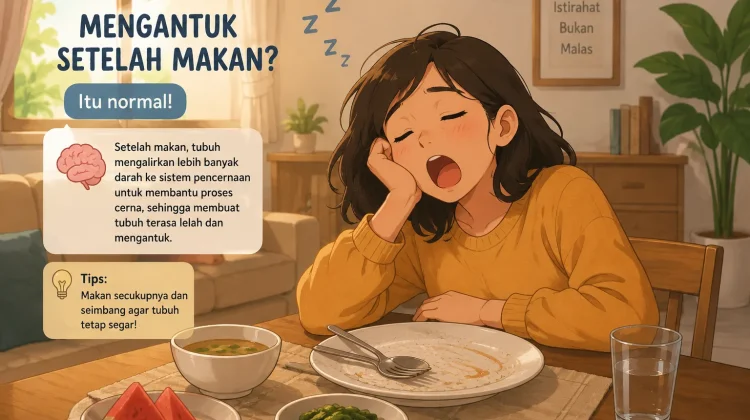 Perhatikan Habis Makan Mengantuk dan Tertidur