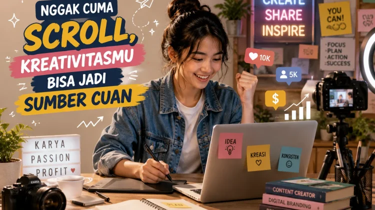 Nggak Cuma Scroll, Kreativitasmu Bisa Jadi Sumber Cuan