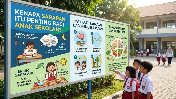 Pentingnya Sarapan untuk Anak Sekolah, Energi dari Makan Malam Saja Mana Cukup