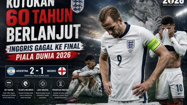 Kutukan Berlanjut dan Inggris Gagal Tembus Final