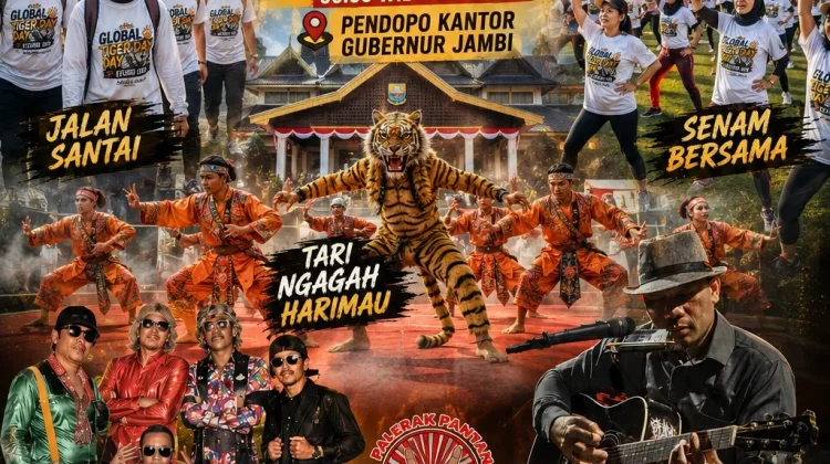 Festival Global Tiger Day 2026 Akan Digelar di Pendopo Kantor Gubernur Jambi