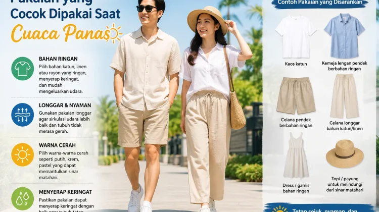 Rekomendasi Bahan Pakaian yang Nyaman Digunakan saat Cuaca Panas
