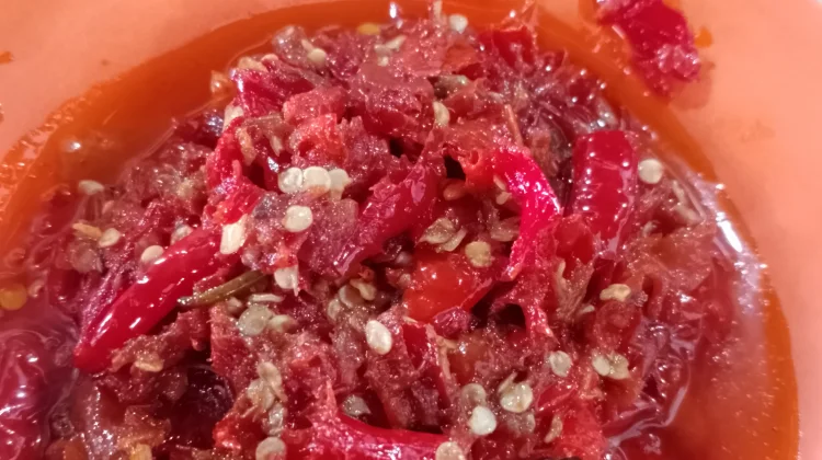 Sambal Cabe Merah Pecah Terasi