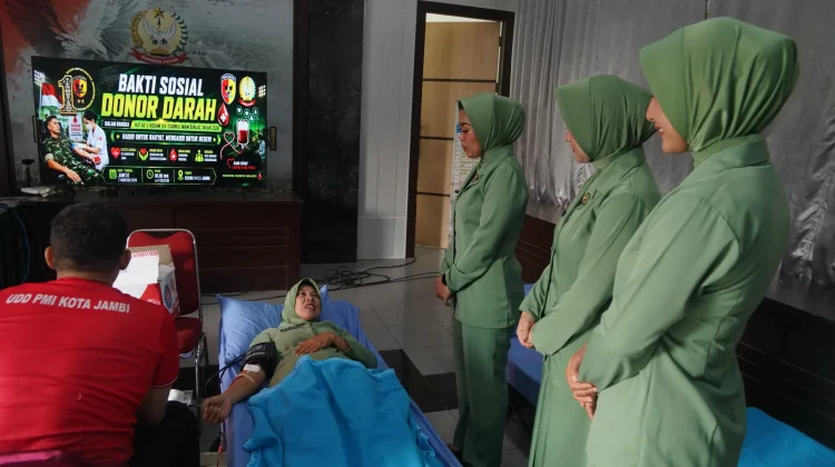 Korem 042/GAPU Gelar Donor Darah di Makodim 0415/Jambi