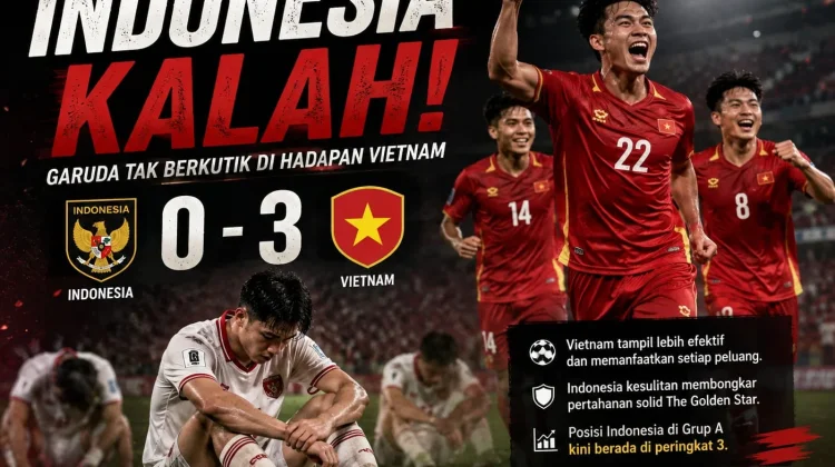 Indonesia Tumbang 0-3 dari Vietnam, Langkah ke Semifinal Piala AFF 2026 Makin Berat