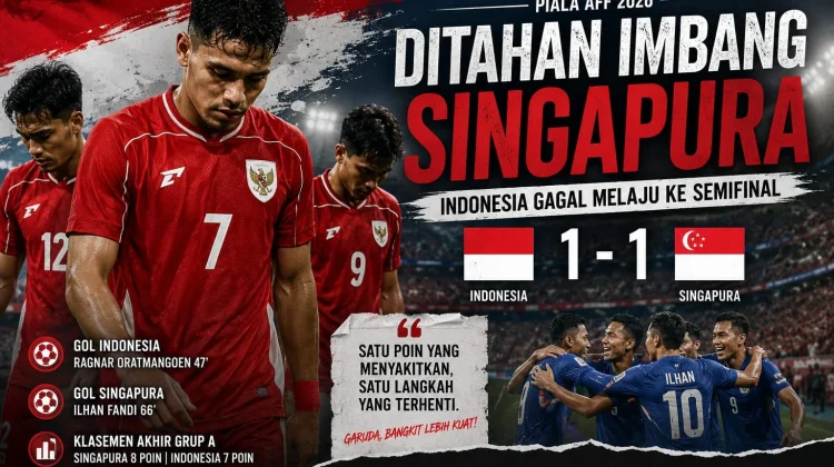 Ditahan Singapura 1-1, Indonesia Gagal ke Semifinal Piala AFF 2026