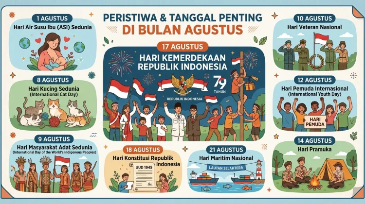 Peristiwa dan Tanggal Penting di Bulan Agustus yang Bersejarah Bagi Indonesia